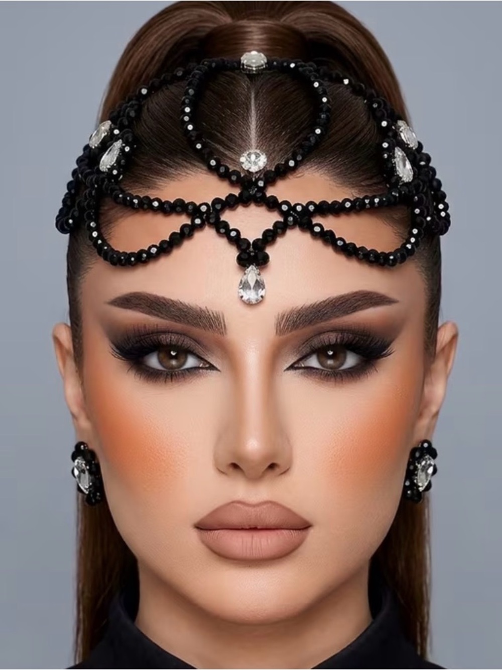 Beaded head hair piece